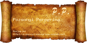 Pozsonyi Peregrina névjegykártya